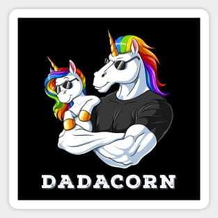 Dadacorn Unicorn Dad and Baby Girl Father's Day Papa Daughter Magnet